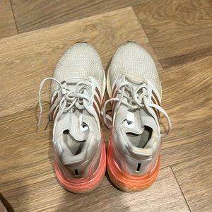 adidas pink, white and gold ultra boost